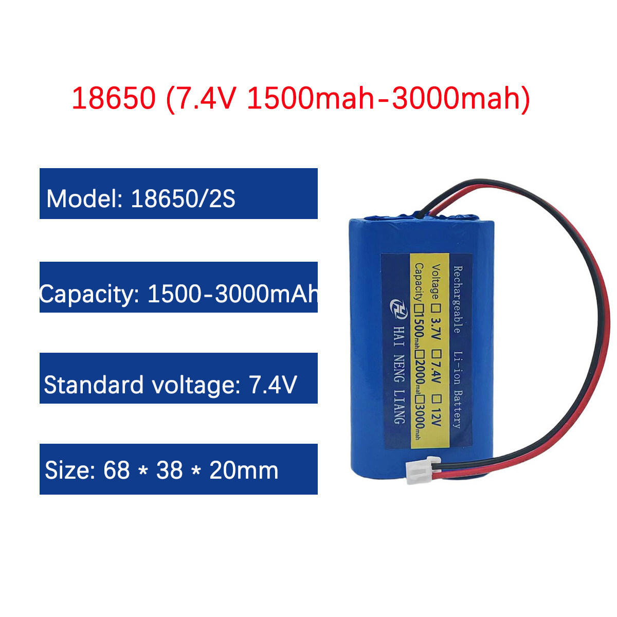 Nieuwe Hoge Energie 7.4 V 1865 - Renewable Energy Technology recensie en prijs